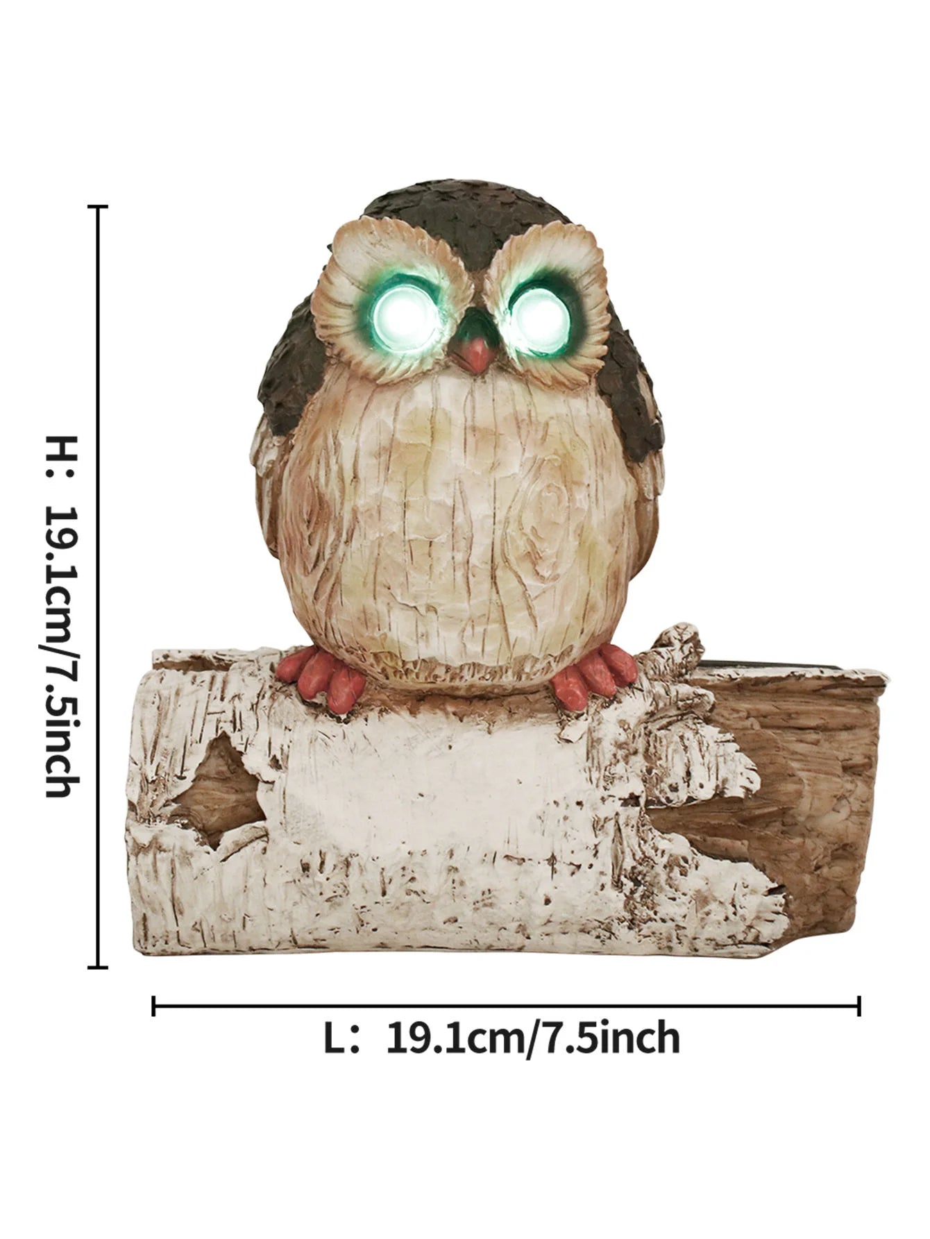 Owl-Shaped Resin Statue Anime-Themed Animal Figurine for Garden & Outdoor Display Painted Model for Home Decoration