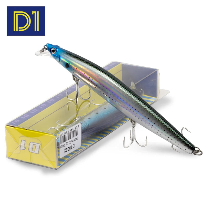 D1 Minnow Fishing Bait Suspending Floating 145mm/120mm Artificial Wobblers For Bass Tuna Flatfish