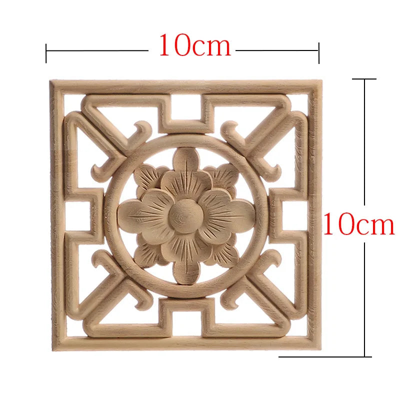 Wood Mouldings Wood Carving Door Onlay Wood Applique Wood Decal Antique Retro Modern Long Leaves Wooden Cabinet Furniture Corner