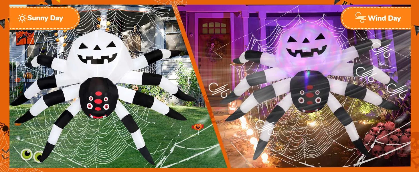 5FT LED Spider Lamp Unique Garden Halloween Decoration