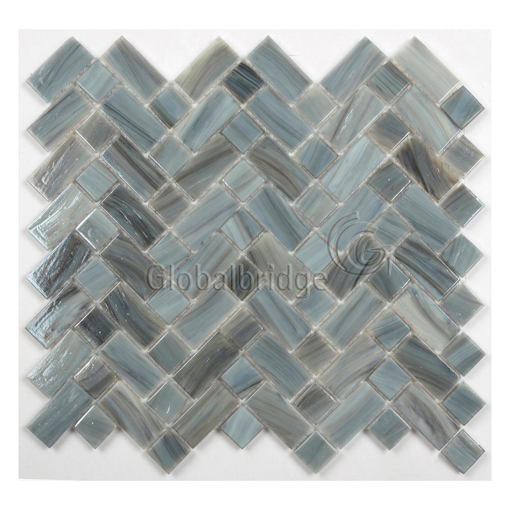 Agate Glass Mosaic Tiles Mixed Unevenly 