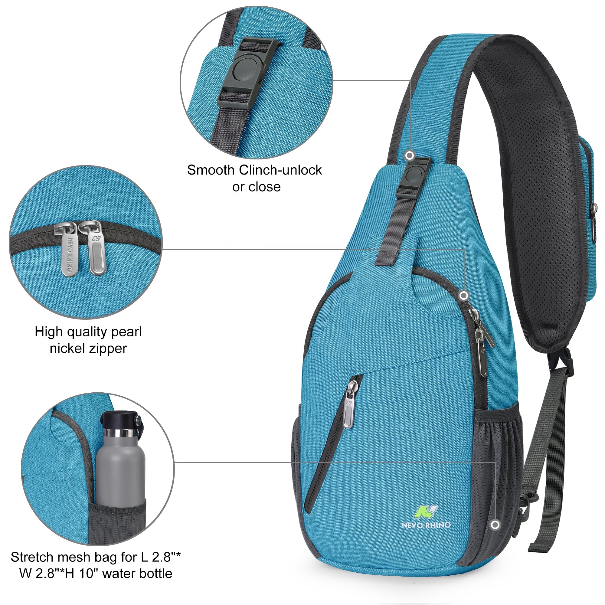New Style Multi-Function Sports Chest/Crossbody Phone Bag, For Cycling, Outdoor Picnic, Durable Polyester Material 
