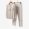Maternity Set Breastfeeding Maternity Wear with Breast Pad No Underwear Home Wear Thin Breathable - Daisan Mart