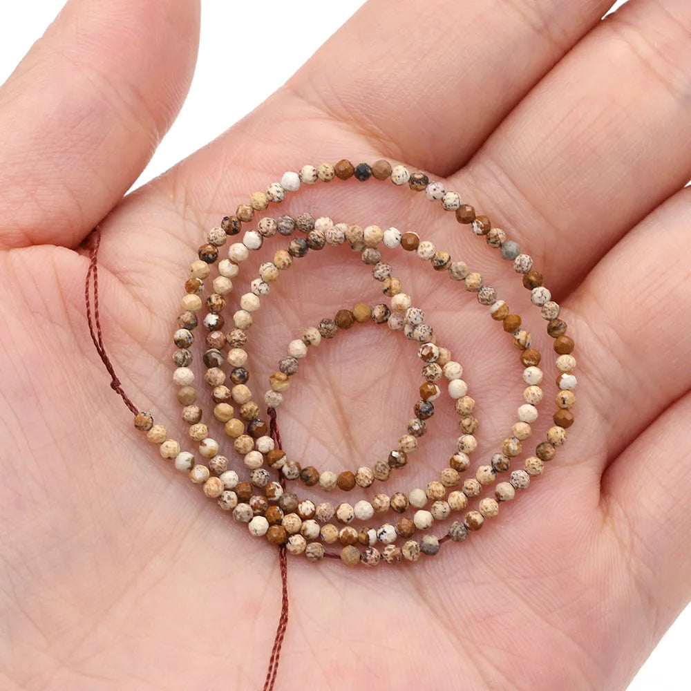 Natural faceted gemstone beads DIY bracelet