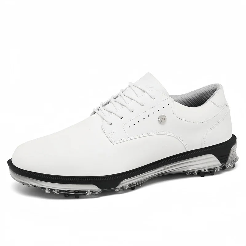 Men's and Women's Leather Golf Shoes Waterproof Rubber Sole Printed Logo
