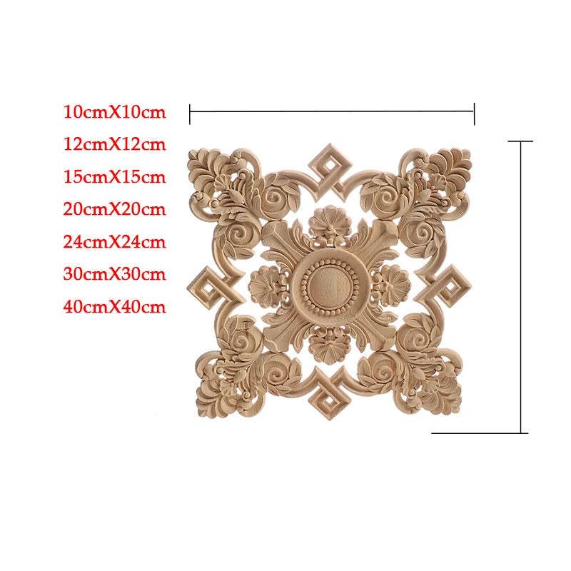 Wood Mouldings Wood Carving Door Onlay Wood Applique Wood Decal Antique Retro Modern Long Leaves Wooden Cabinet Furniture Corner