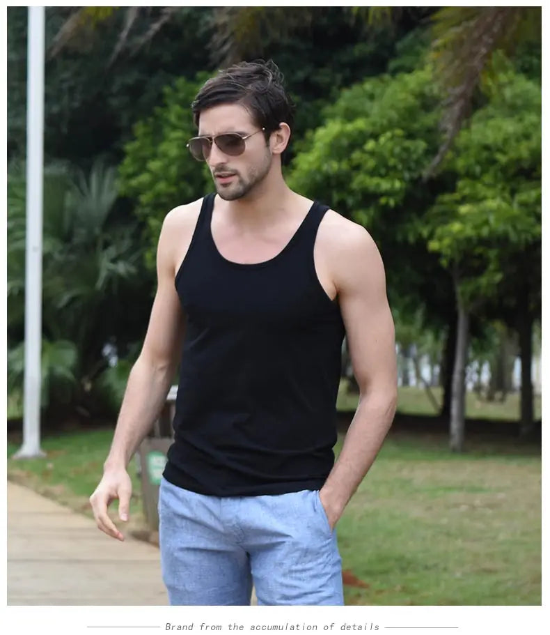 Áo Ba Lỗ Nam Mùa Hè Gym Cotton Đơn Giản 50K - Daisan Mart