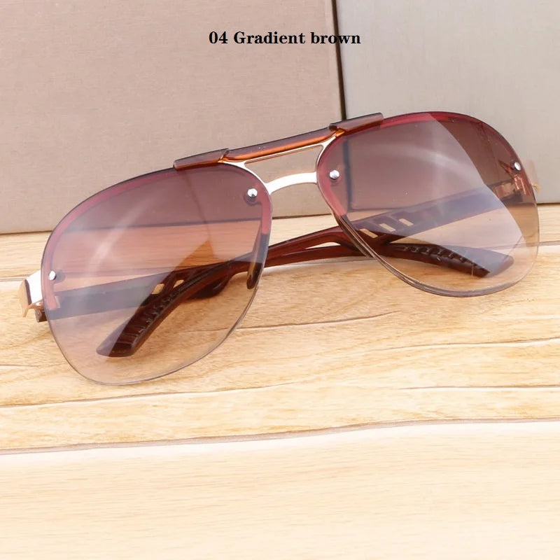 Unisex UV400 Rimless Aviator Fashion Sunglasses