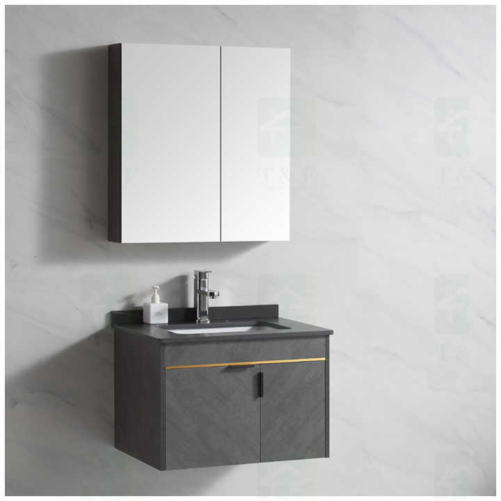 Modern black gray solid wood bathroom vanity cabinet size 24 to 40 inches 