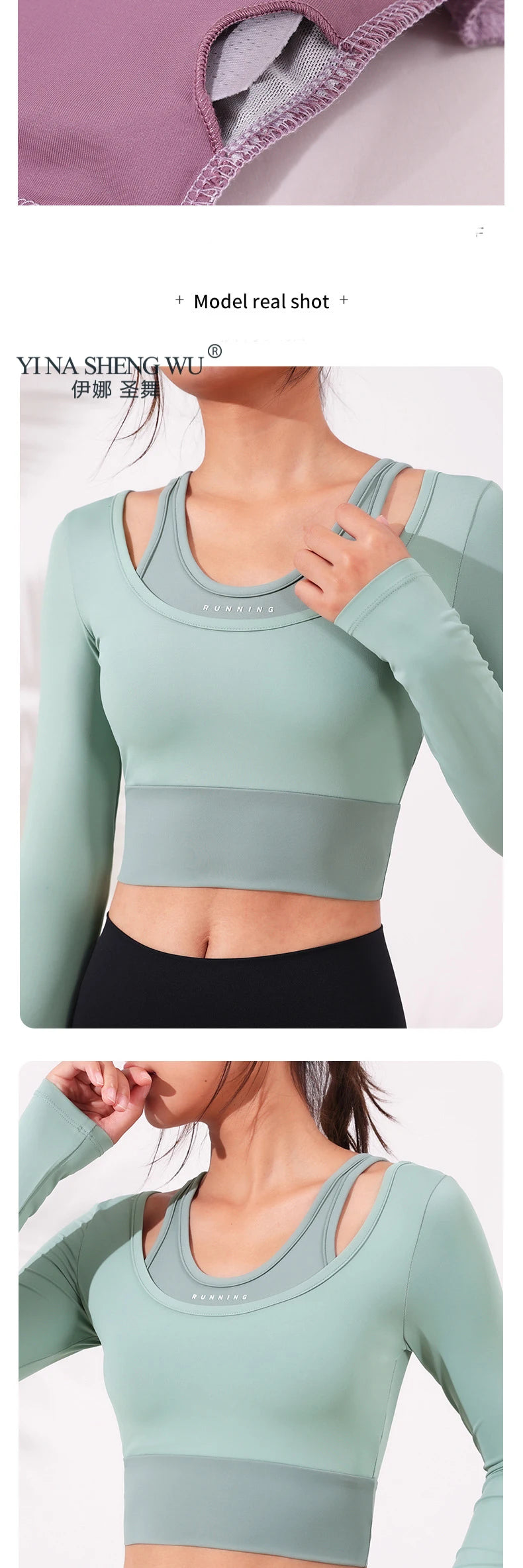 Áo Thể Thao Nữ Dài Tay Lót Ngực Tập Gym Yoga Chuyên Nghiệp - Daisan Mart