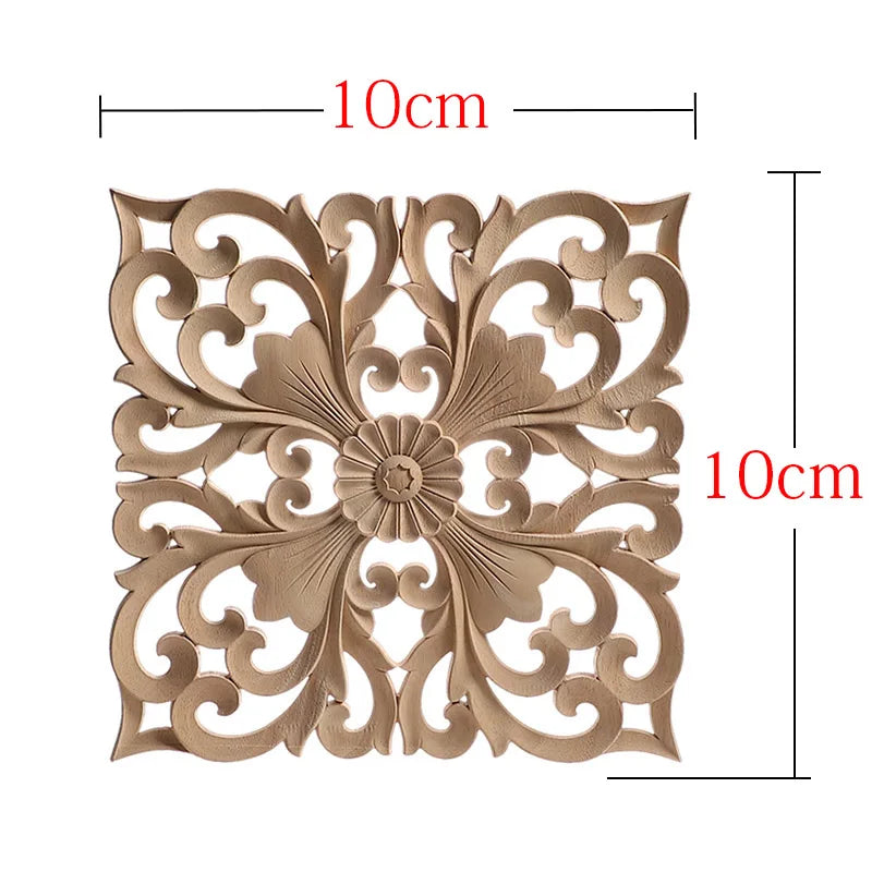 Wood Mouldings Wood Carving Door Onlay Wood Applique Wood Decal Antique Retro Modern Long Leaves Wooden Cabinet Furniture Corner