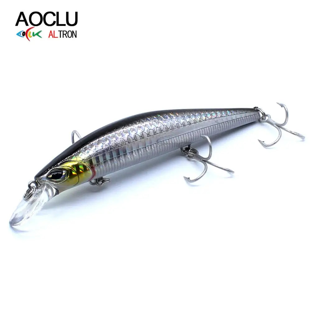 AOCLU-Minnow Jerkbait Wobbler, Deep Hard Bait Lure, Magnet Weight Transfer, Long Easy Distance Cast, 120mm, 20g Diving, 1.8m