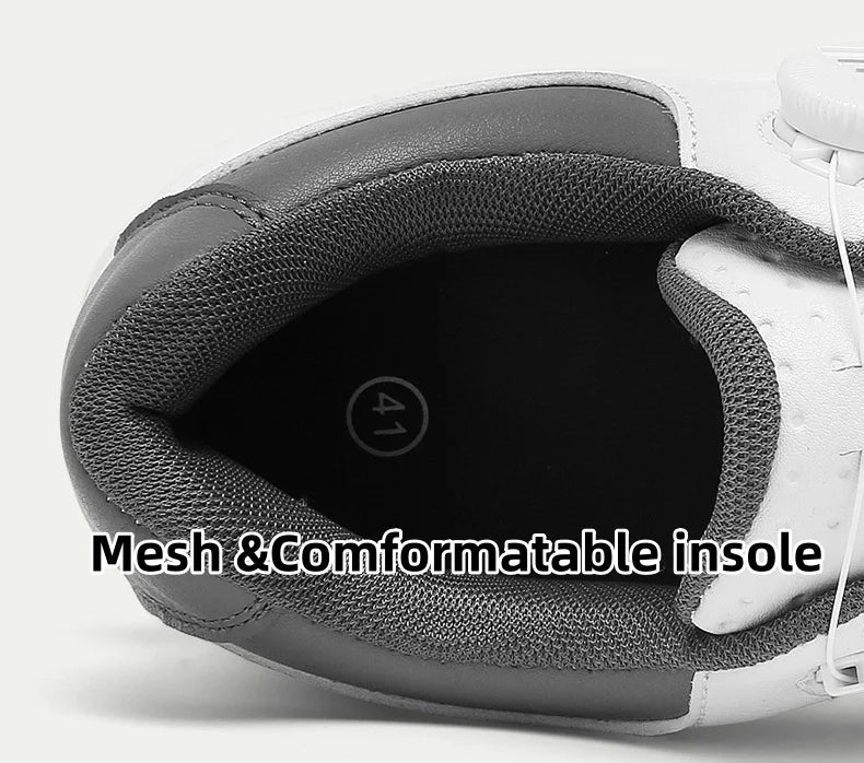 Giày Golf Trắng Không Đinh Lót Cotton Thoáng Khí