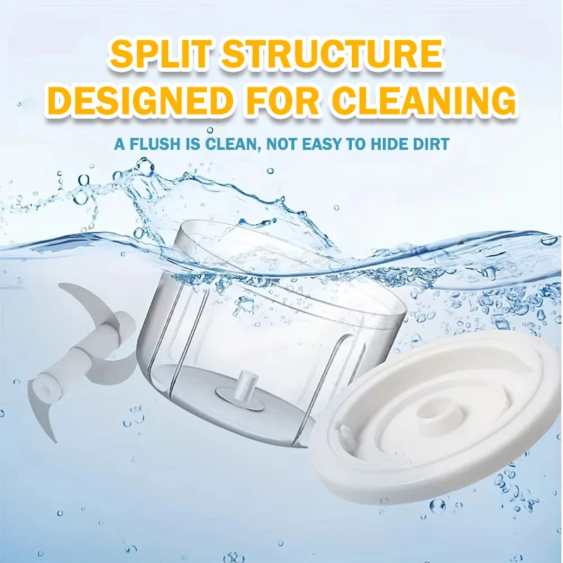 Máy Xay Thịt & Tỏi Mini Đa Năng Không Dây Tiện Lợi