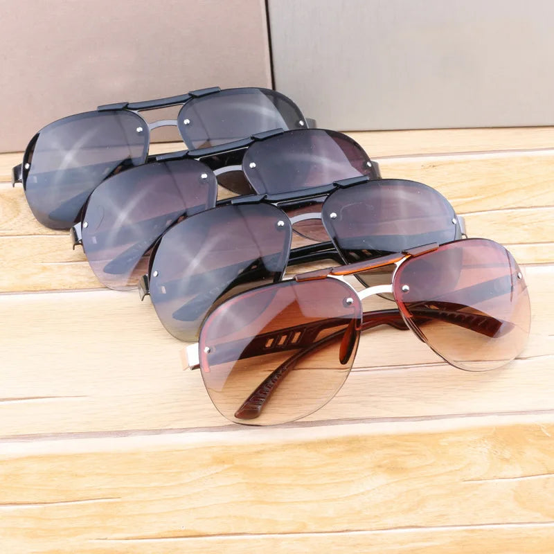 Unisex UV400 Rimless Aviator Fashion Sunglasses