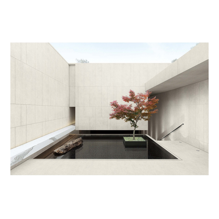 Modern Waterproof Ceramic Outdoor Wall Tiles for Garden Facade Decoration, Travertine Realgres Standard Porcelain Tiles 