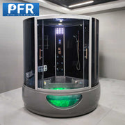 Modern Stainless Steel Bathroom Aluminum Frame Glass Steam Shower Jacuzzi 
