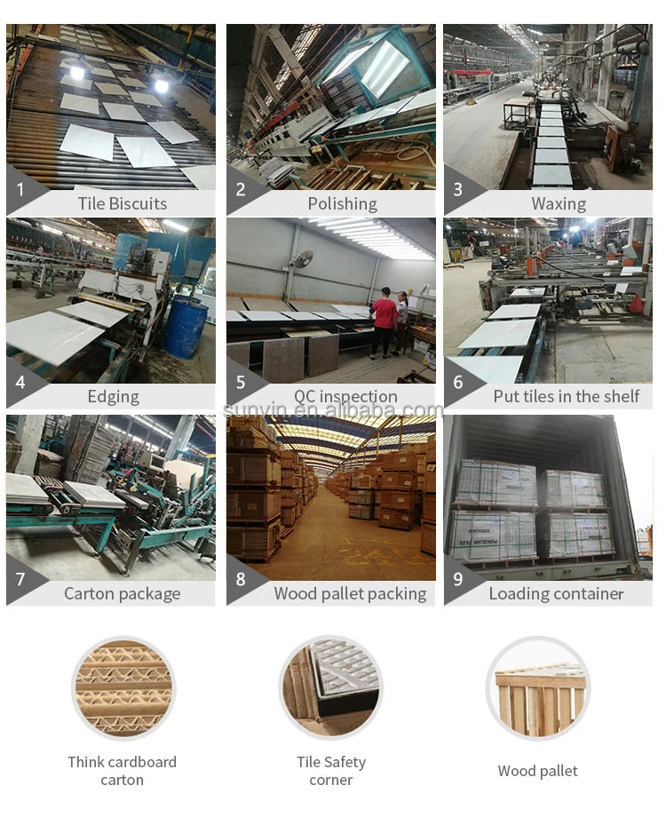 Industrial Porcelain Tile Floor Porcelain Tiles by Grand Sea Vitrified Porcelain Tiles for House Living Room Floor 60x60 - Daisan Mart