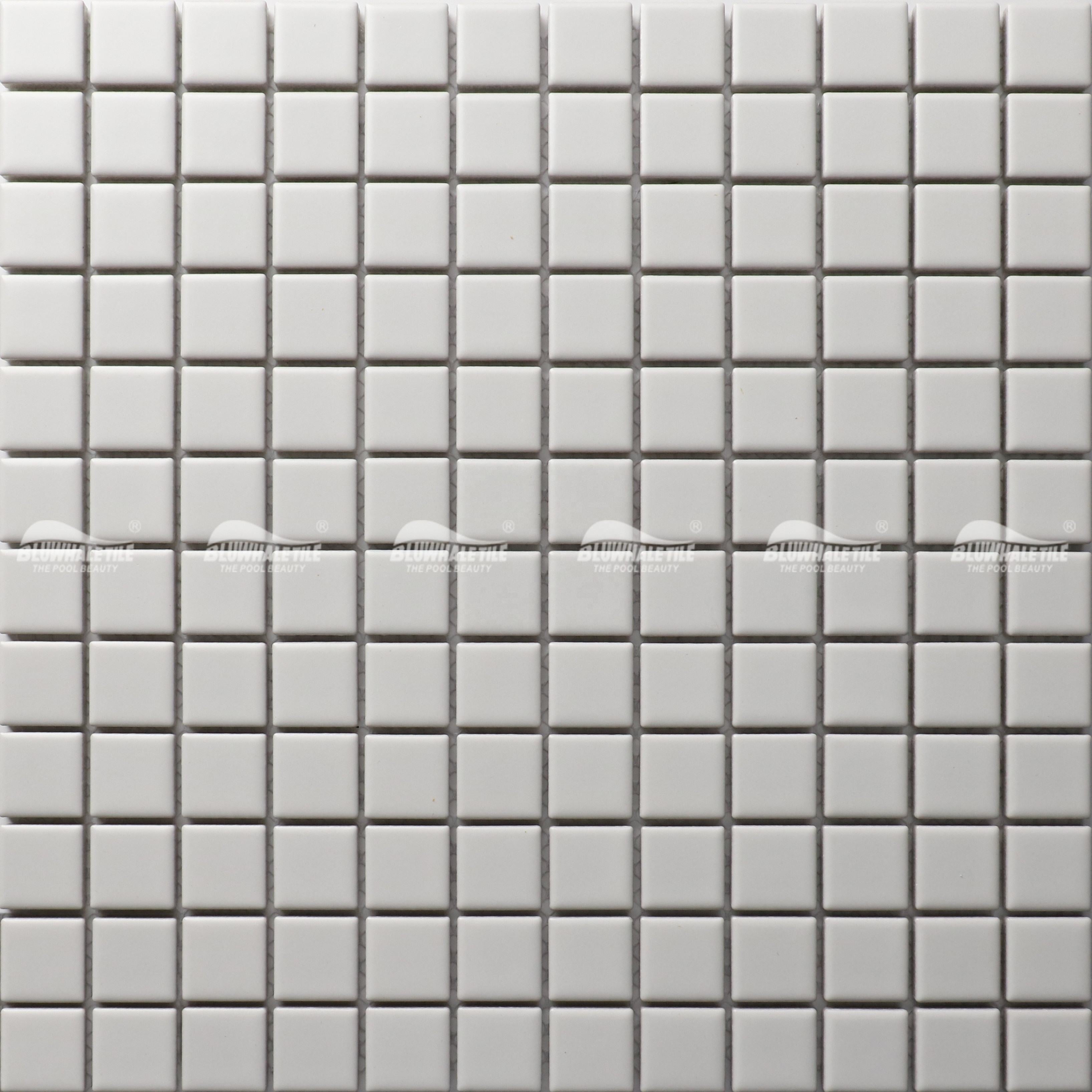 Modern Carrara White Matte Glazed Porcelain Mosaic Wall Tiles 