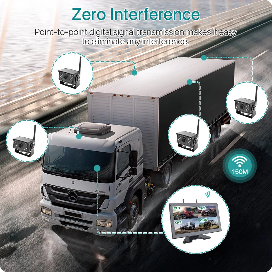 10'' wireless AHD touch screen &amp; rear camera