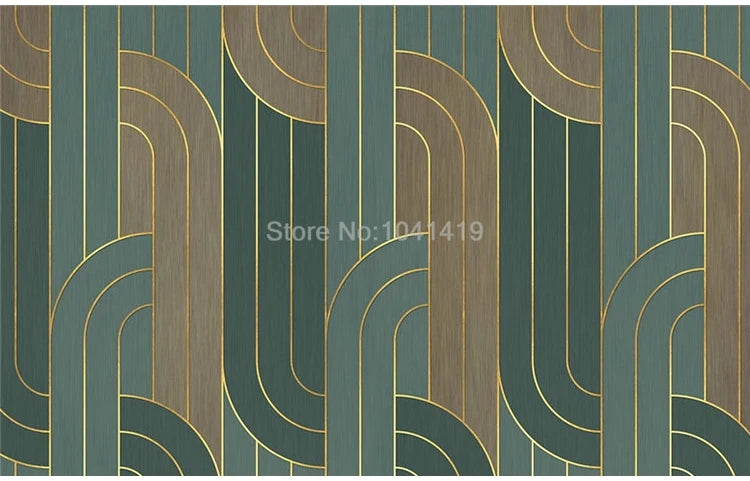 Photo Wallpaper Modern Geometric Abstract Golden Lines Texture Living Room Bedroom Background Wall Painting Papel De Parede 3 D