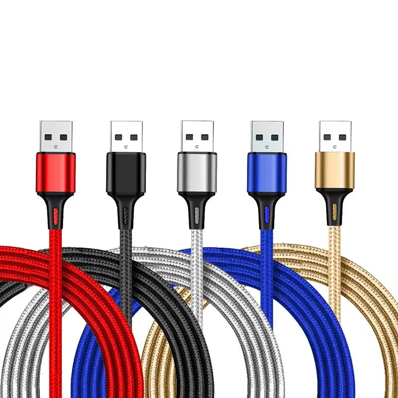 3 in 1 Durable Nylon Multi-Function Charging Cable 1.2M