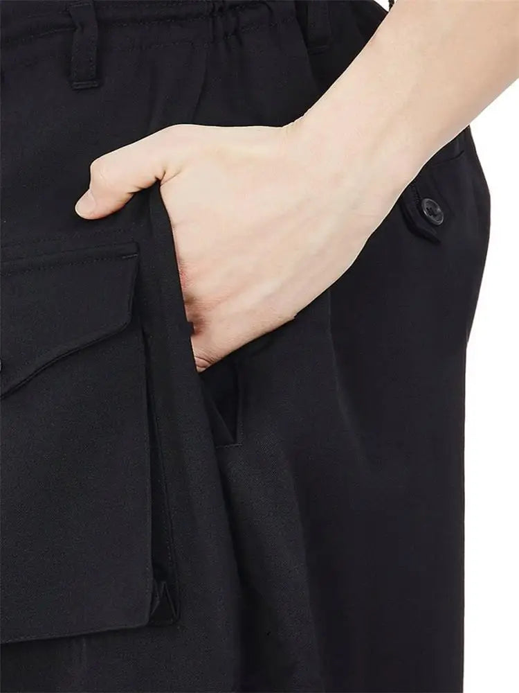 Quần Jogger Nam Đa Túi Phong Cách Sân Khấu Đen