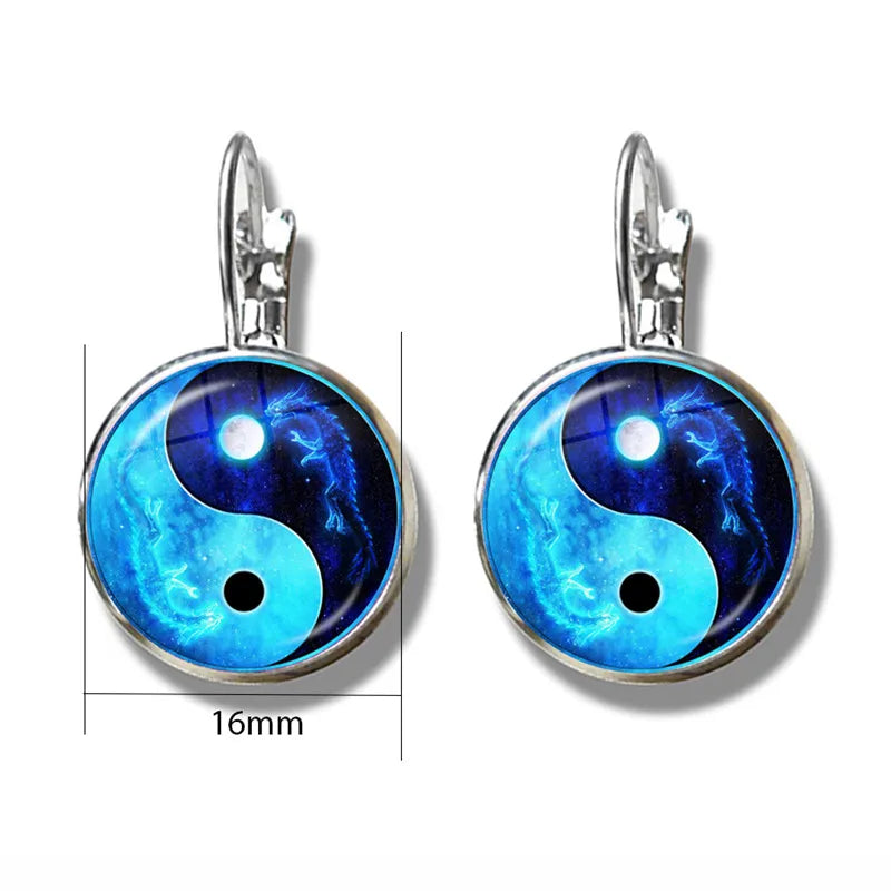 New Accessories Dragon Moon Yin Yang Tai Chi Time Gem Necklace European and American Sweaters Chain Necklace - Daisan Mart