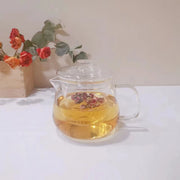 Clear Borosilicate Glass Tea Pot with Infuser for Drinking  Milk Juice Beer Wine