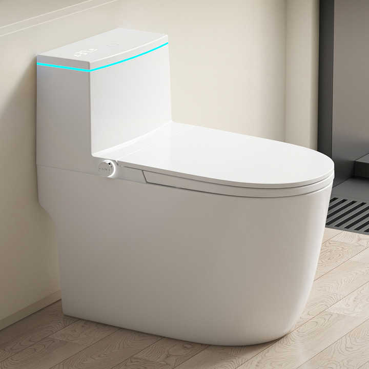 Best seller S-shaped white ceramic floor-mounted smart toilet, one-piece smart toilet 