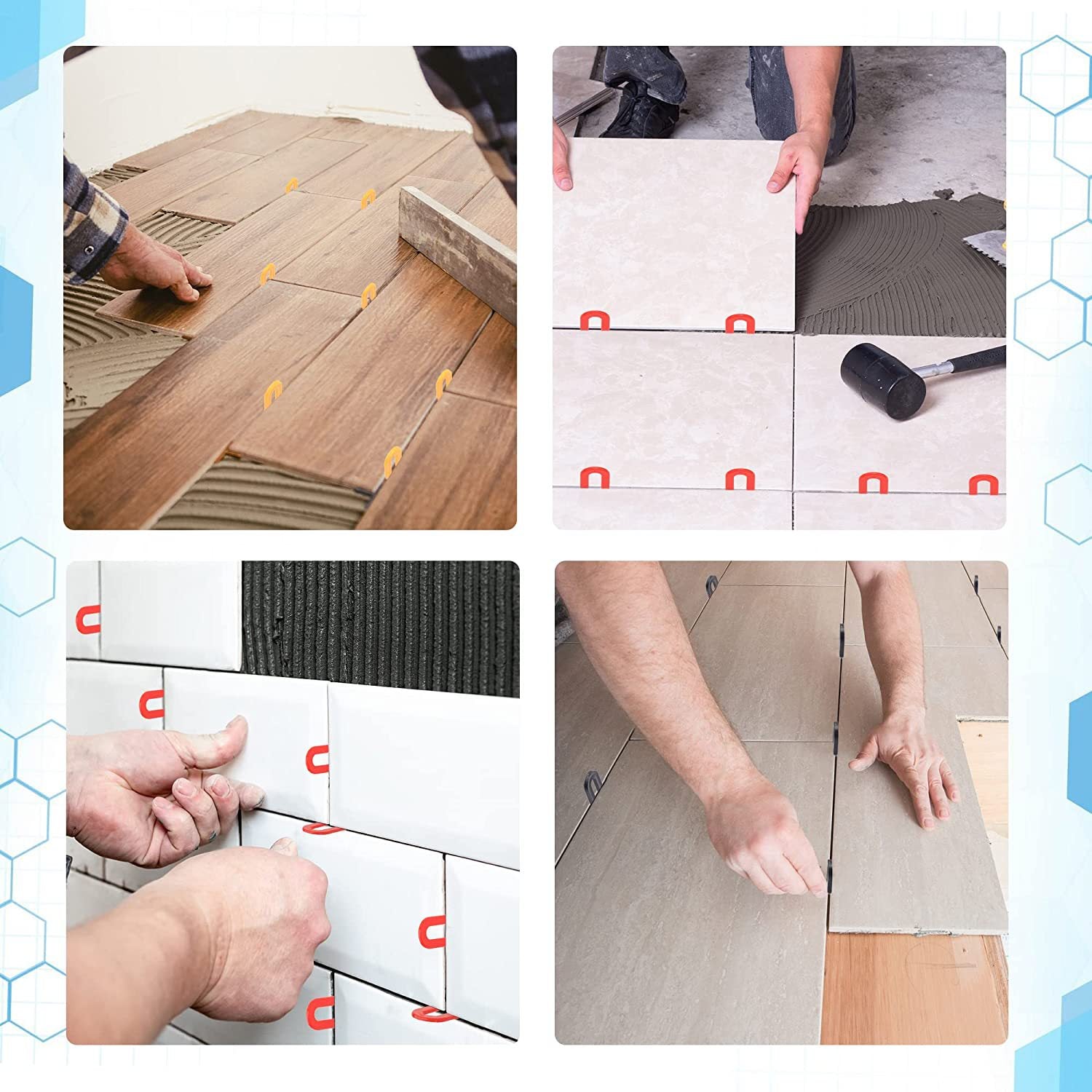 1/16 inch horseshoe plastic spacer for tile 