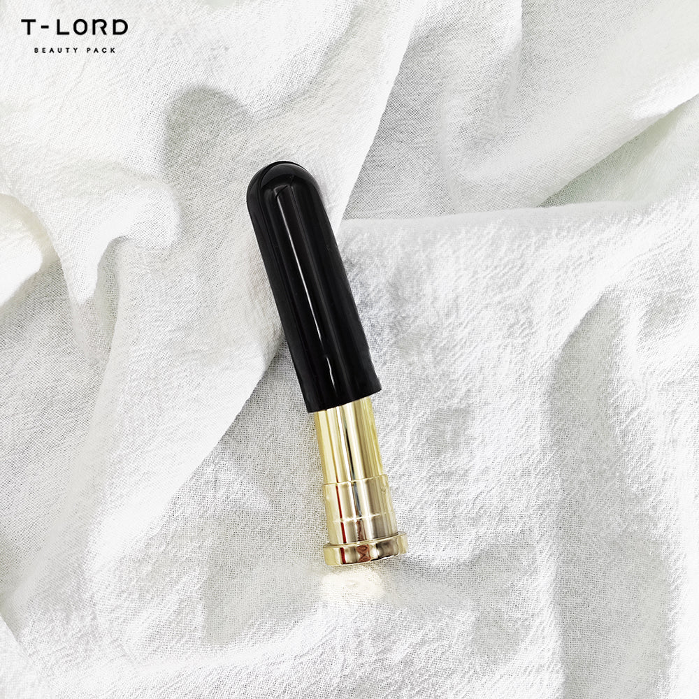 Black and Silver/Gold Plastic Lipstick Case 