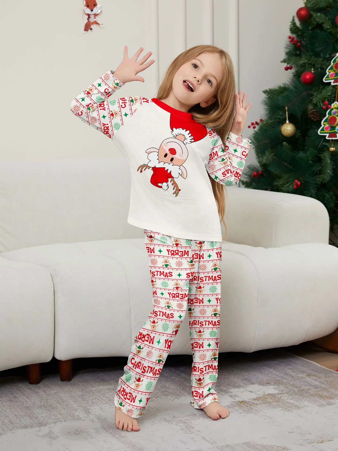 Merry Christmas Family - Matching Long Sleeve Pajama Set