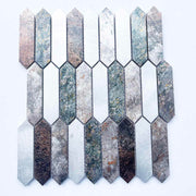 LPD2202 Modern long hexagon aluminum mosaic wall tiles for interior decoration of kitchen, bathroom, living room 