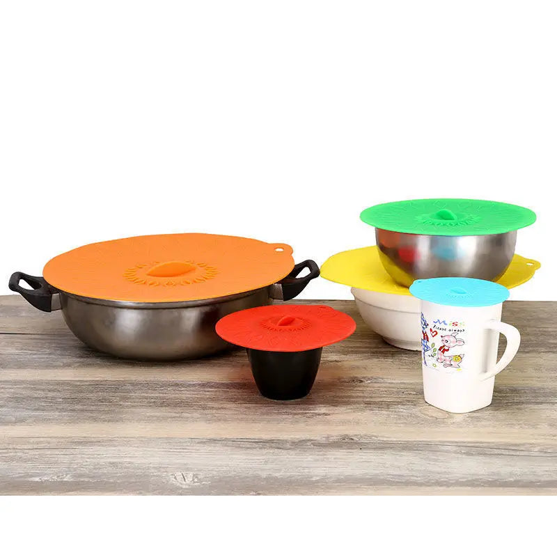 Bộ 5 Nắp Silicon Giữ Tươi Thực Phẩm Thân Thiện Môi Trường