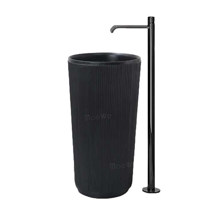 Stylish colorful pedestal wash basin easy to clean fashionable design with oval basin 
