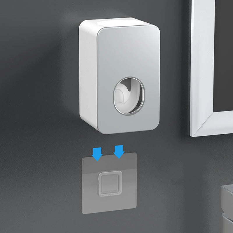 Automatic Toothpaste Dispenser Dust-proof Toothbrush Holder Wall Mount Stand Bathroom Accessories Set Squeezer