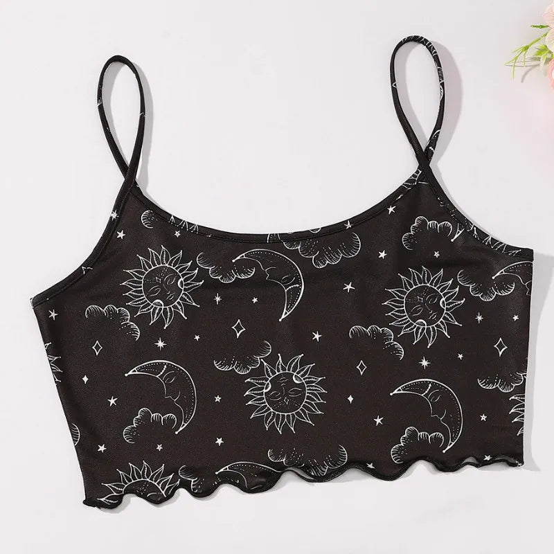 Coldker Summer Printed Cute Women's Pajamas Set