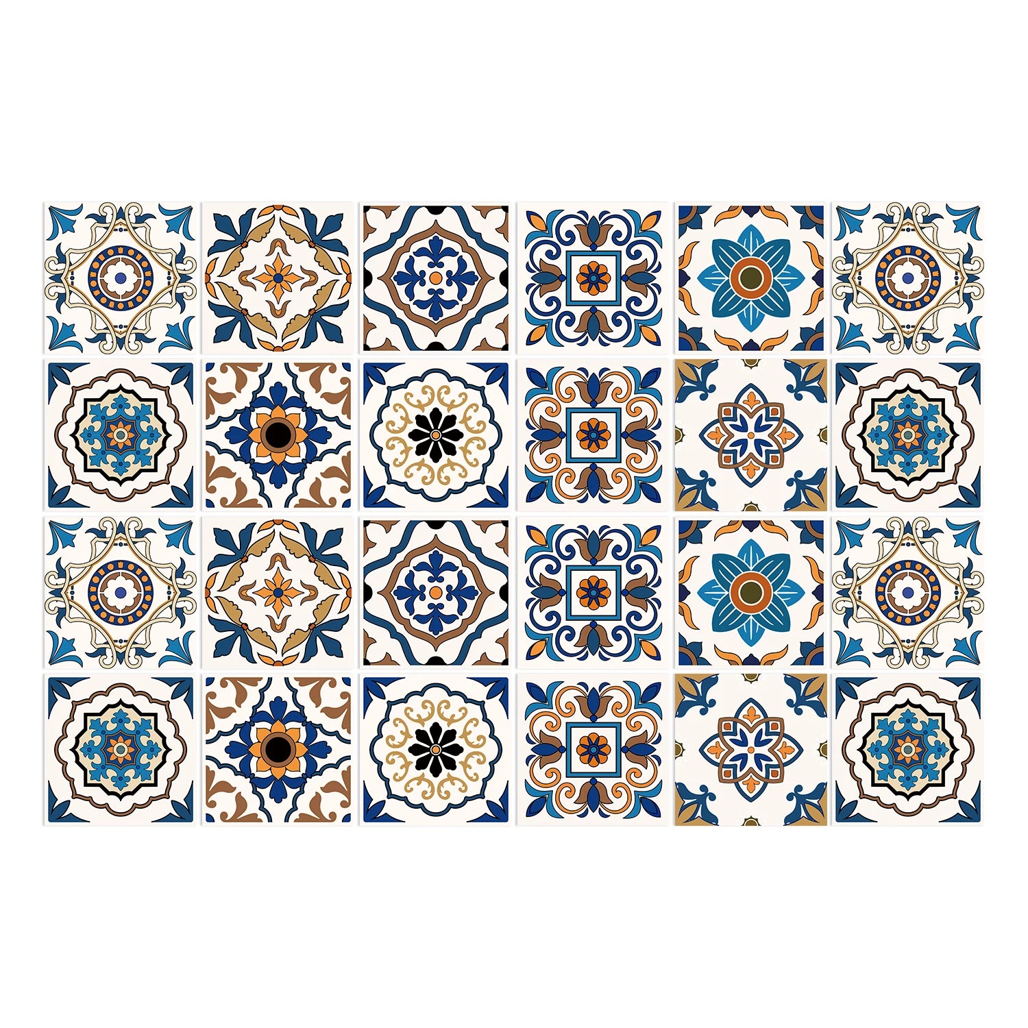 24pcs Retro Gray Kitchen Tile Sticker Wall Waterproof Self Adhesive Wallpaper PVC Furniture Cabinet Surface DIY Decorative Decal
