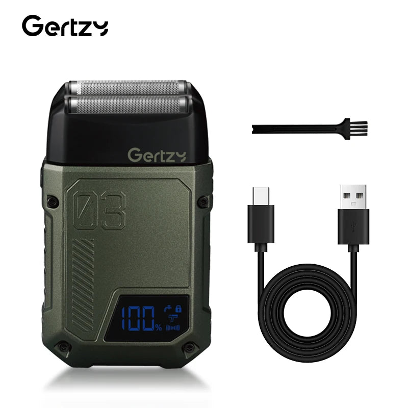 Aluminum USB electric shaver for men convenient travel