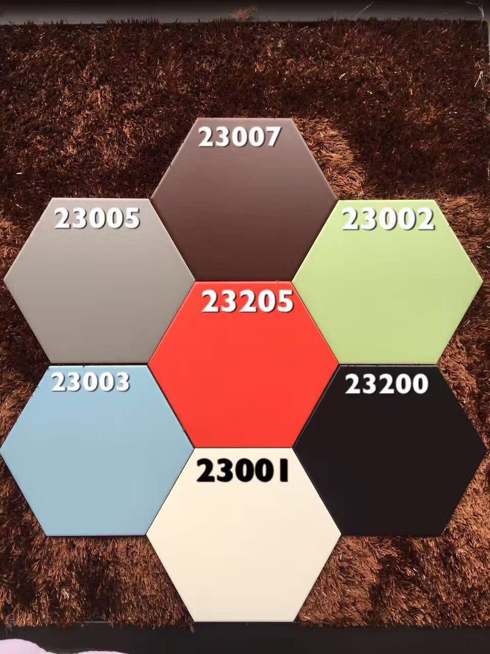Hexagonal Aluminum Plastic Mosaic Tiles 