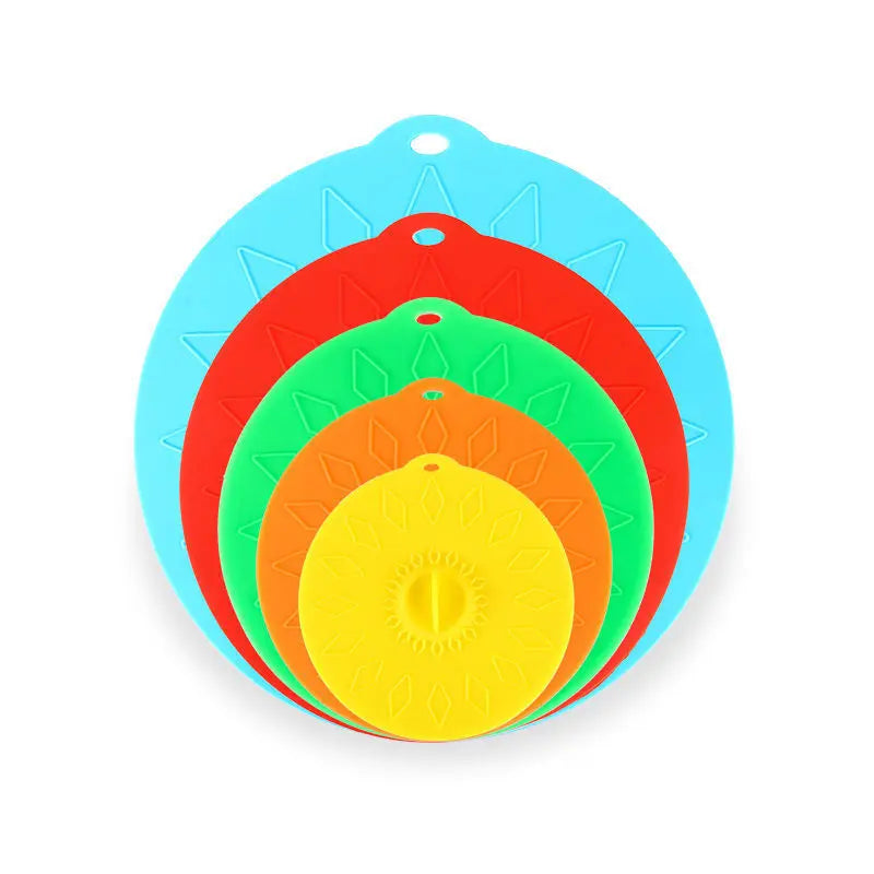 Bộ 5 Nắp Silicon Giữ Tươi Thực Phẩm Thân Thiện Môi Trường