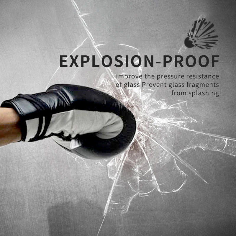 2mil 4mil 8mil 12mil Self Adhesive Strong Glue Safety Building Glass Film Explosion Proof Building Window Security Film