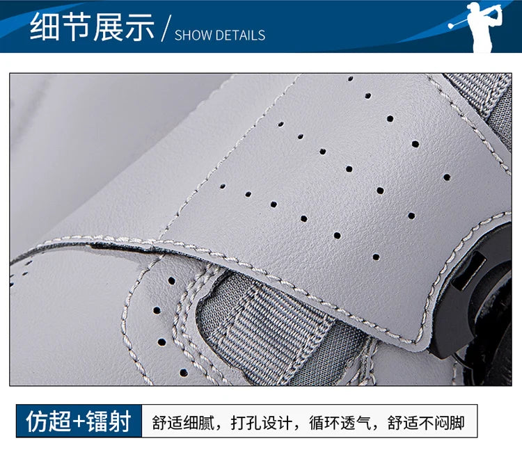 Giày Golf Nam Da Mềm Thoáng Khí Đi Bộ Mùa Hè