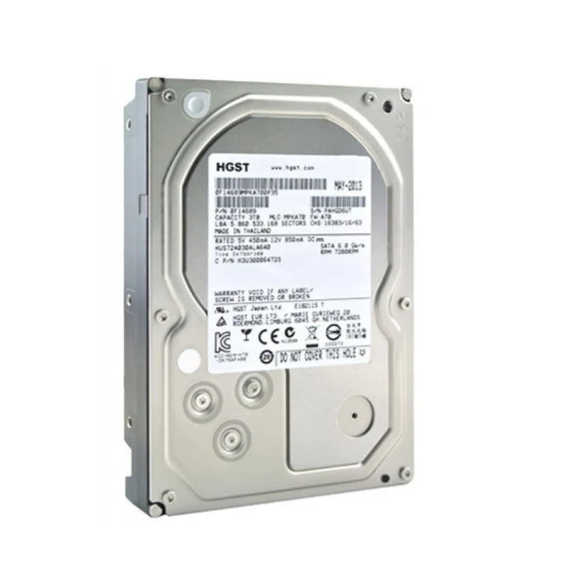 SATA III HGST Hard Drive 4TB-10TB 7200rpm Cache 64MB