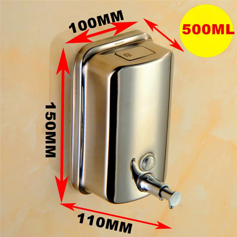 Bình Xà Phòng Treo Tường Inox Vàng Sang Trọng 304 - Daisan Mart