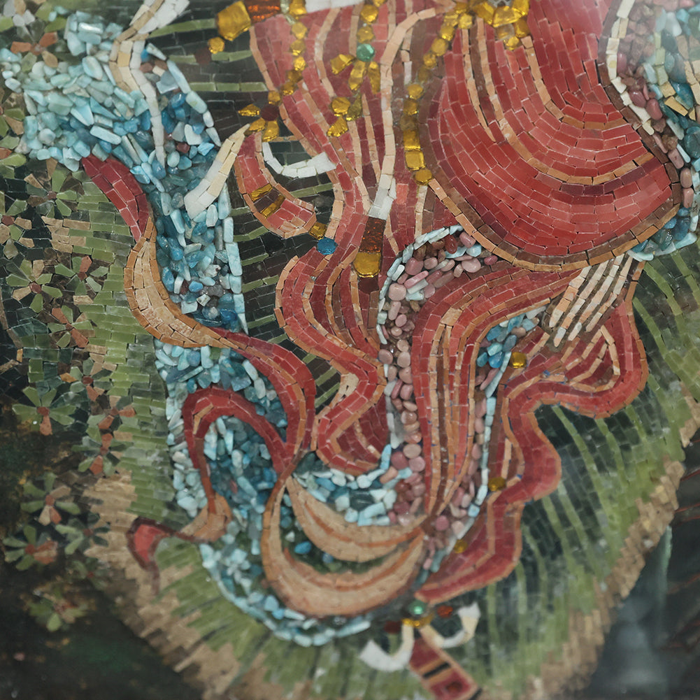 Painting of Tuy Chinh Religious Statue in Orange Stone