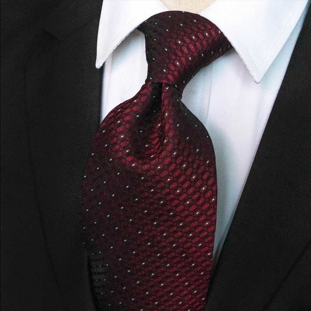 Cà vạt lụa nam họa tiết caro cổ điển thủ công