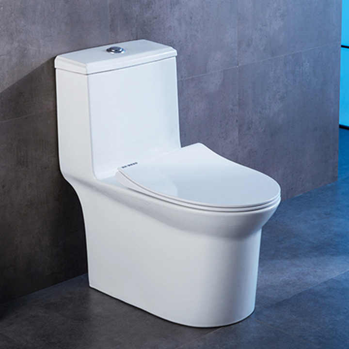 Siphonic S-trap 300mm One-piece Ceramic Hotel Toilet 