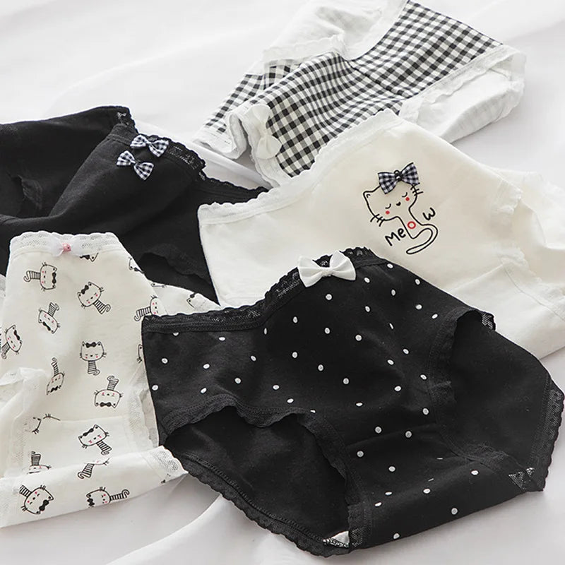 Kawaii Women's Underwear 5 Cute Animal Patterns
